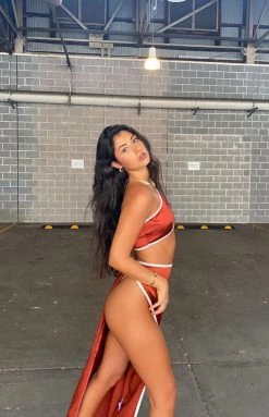 BB Exclusive Lou Wrap Maxi Skirt Brown Bottoms