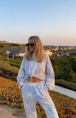 BB Exclusive Skyfall Hoodie Purple Tie Dye Outerwear