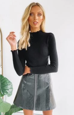 BB Exclusive Verdugo Skirt Black Snake