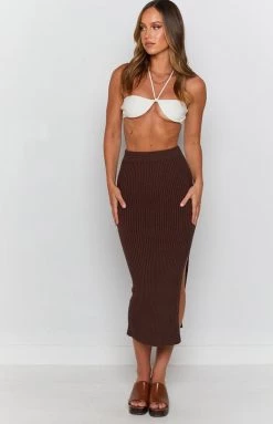 Beginning Boutique Laurena Midi Skirt Brown 14 Beginning Boutique Laurena Midi Skirt Brown