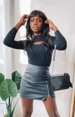 Peta And Jain Peta & Jain Lissy Shoulder Bag Black Croc Back In Stock