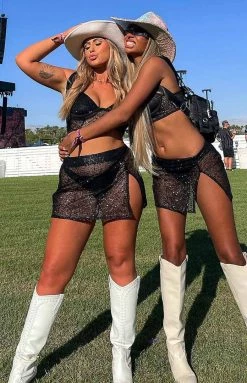 BB Exclusive Bottoms Starman Black Sparkle Skirt