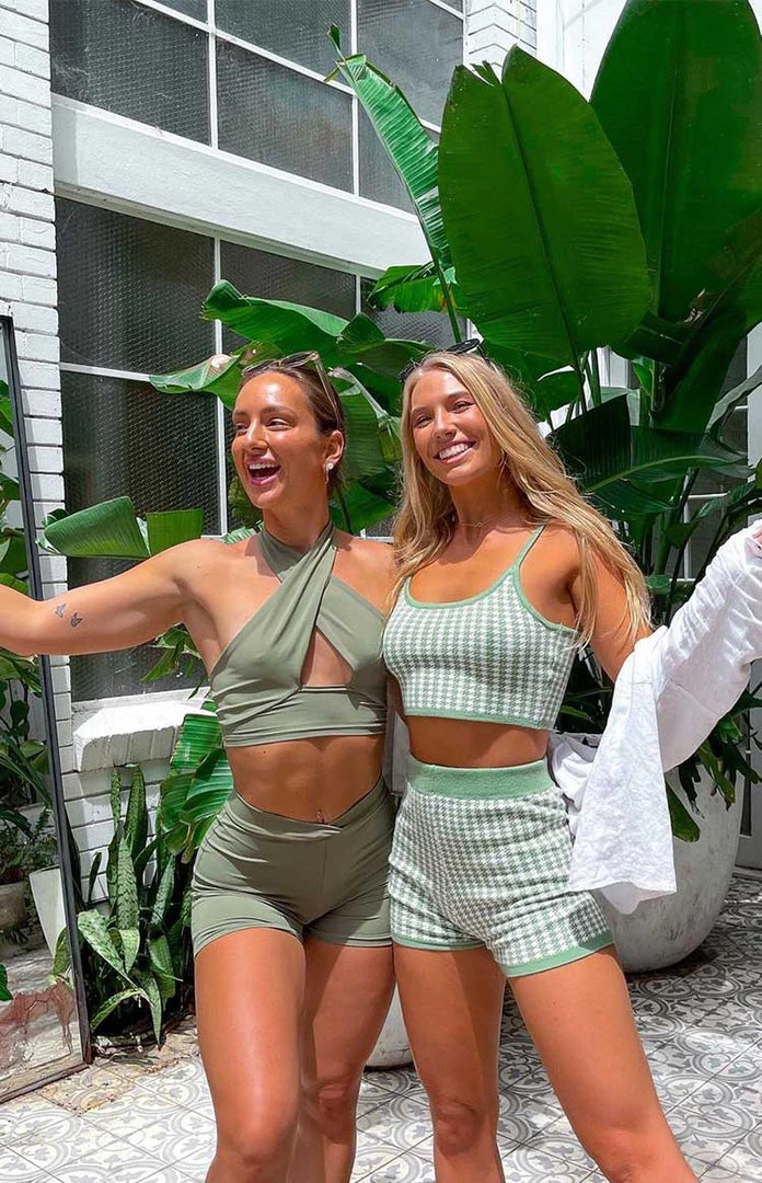 Beginning Boutique Ivy Vine Bike Shorts Green 1 Beginning Boutique Ivy Vine Bike Shorts Green