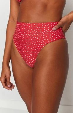 9.0 Swim Majorca High Waisted Bikini Bottoms Star Print Swimwear