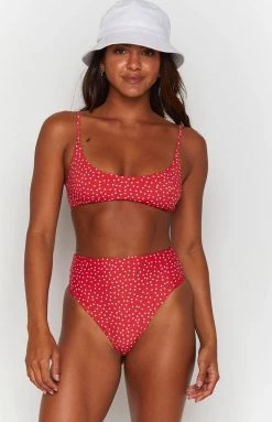 9.0 Swim Majorca High Waisted Bikini Bottoms Star Print Swimwear