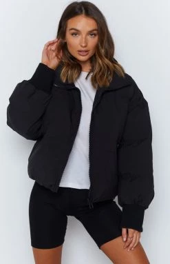 Beginning Boutique Remi Puffer Jacket Black