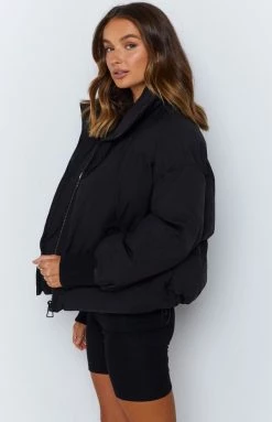 Beginning Boutique Remi Puffer Jacket Black