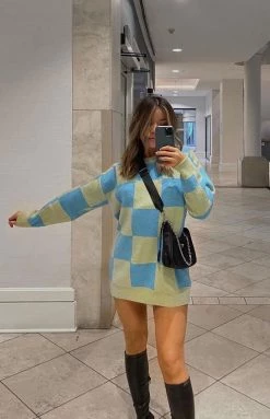 BB Exclusive Sabrina Blue Check Jumper