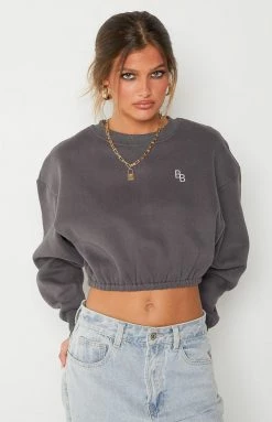 BB Exclusive Annie Slate Cropped Sweater 14 BB Exclusive Annie Slate Cropped Sweater