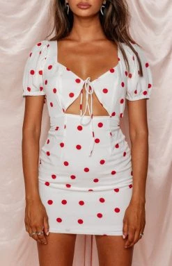 BB Exclusive Stuck With U Mini Dress Red Spot Dresses