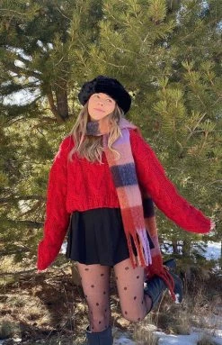 BB Exclusive Canter Cropped Sweater Red