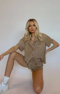 BB Exclusive Tops Terry PJ Top Tan